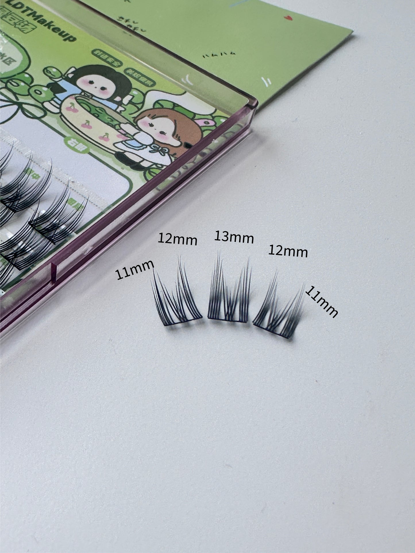 72PCs Cat Ear Lashes(natural)
